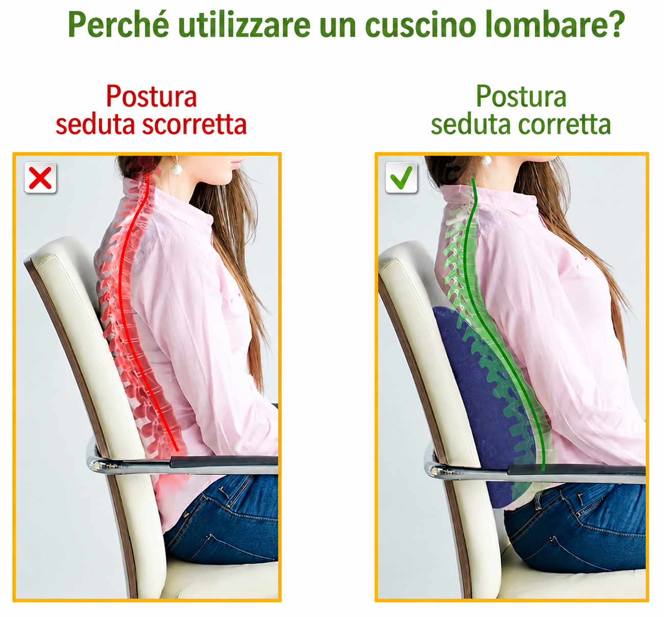 Cuscino Lombare Memory Foam Anti-dolore
